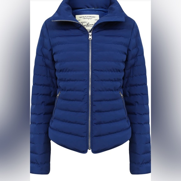 HONEY FUNNEL NECK QUILTED JACKET IN MAZARINE BLUE - TOKYO LAUNDRY - Picture 2 of 11